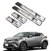 Защитные накладки на пороги "Exclusive" для Toyota C-HR 2016+