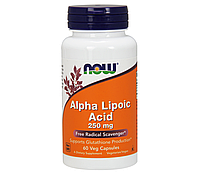 Альфа липоевая кислота Now foods Alpha Lipoic Acid 250мг 60 капсул