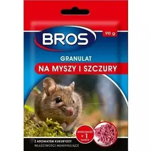 Родентицидний засіб 'BROS Гранули від мишей і пацюків" 90гр