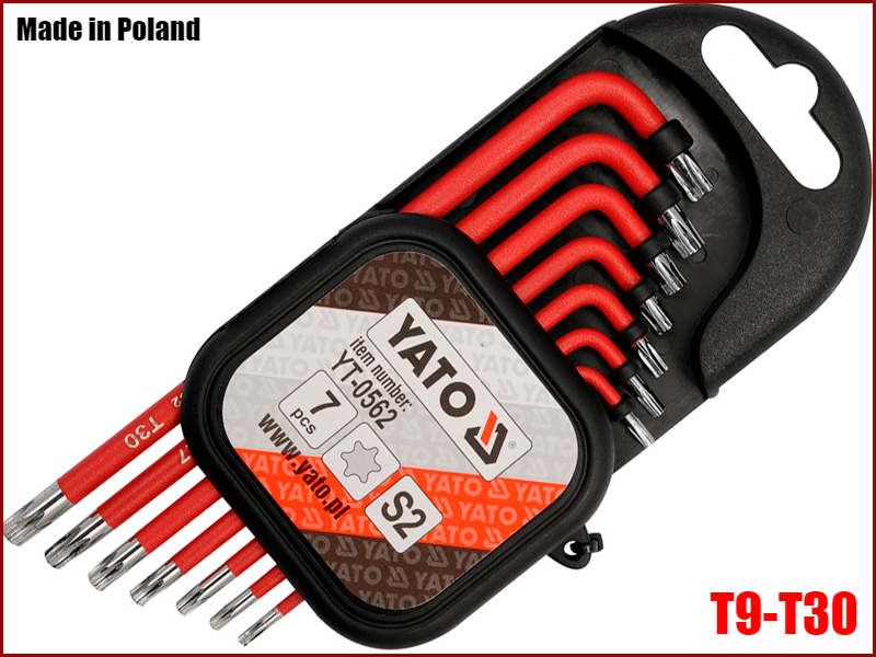 Набір ключів Torx Т9-Т30 з покриттям Yato YT-0562