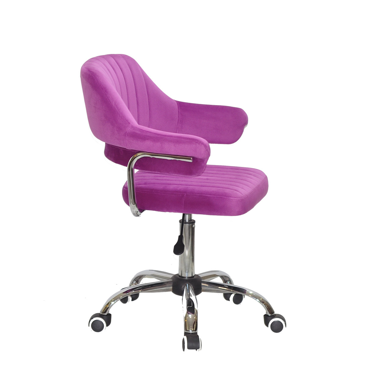 Крісло офісне Джеф JEFF CH - OFFICE бузковий оксамит, на колесах, фото 1