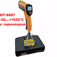 Пирометр с термопарой и штативом Xintest HT-6897 (-50 +1650 °С, 50:1, 0,1-1,0)