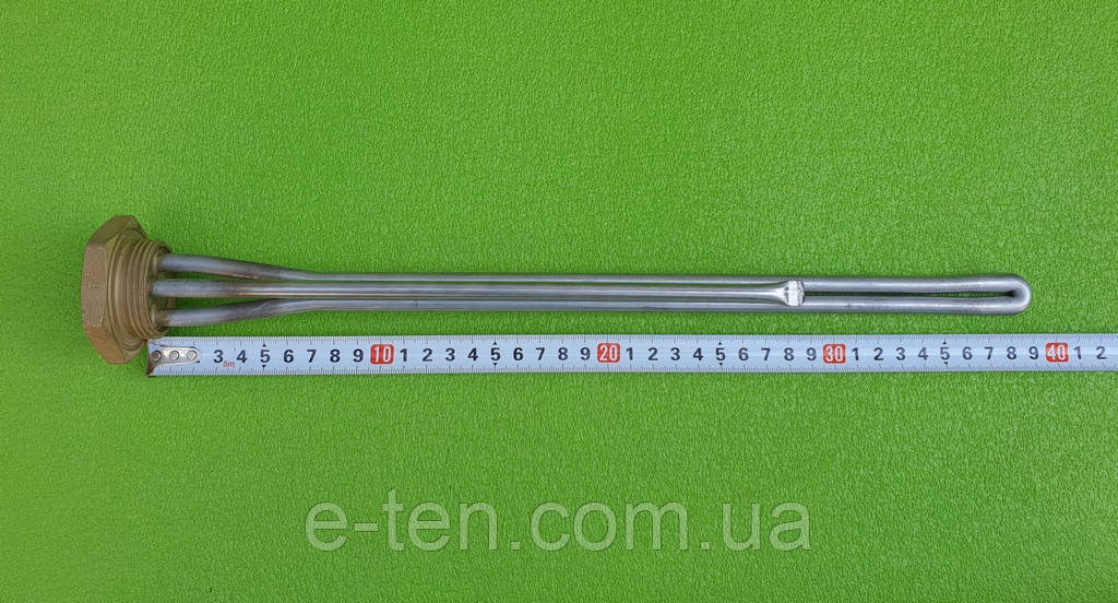 Тен неіржавка KAWAI для чавунної батареї 1500W/220V/Lдовжина=390 мм/на різі 1 1/4" (дюйм із четвертою)