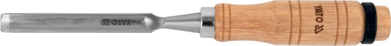 Стамеска напівкругла 10 мм дерев'яна ручка YATO 237 мм - фото 6 - id-p1477904614