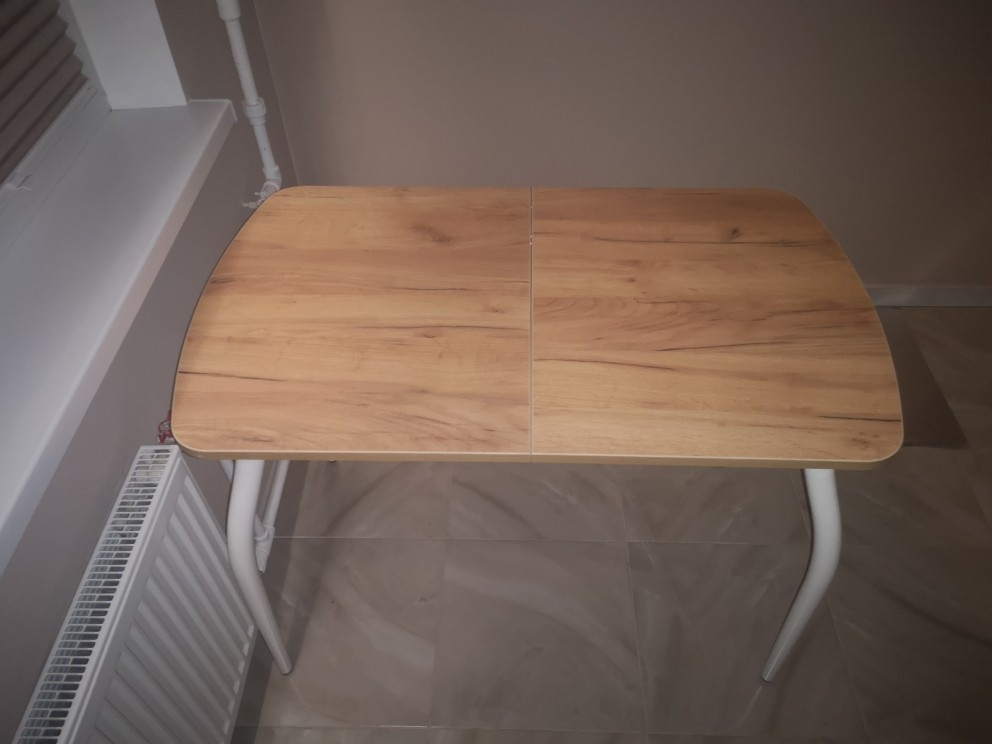 Стіл обідній Talio ext lite white дсп h18 дуб крафт золотий 1200/1520*800 мм (Новий Стиль ТМ)