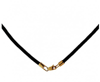 Шелковый шнурок на шею с золотым замком