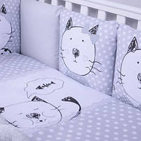 Постільний комплект в ліжечко Baby Veres Cats family 6 одиниць, фото 2