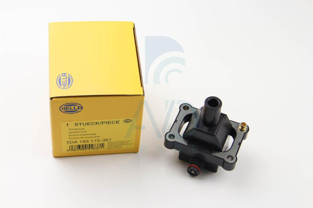 Котушка запалювання MERCEDES W124 W140 W202 W210 W463 VITO. Volkswagen LT 2.0 i/2.3 i 95-, 5DA193175361 HELLA