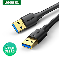 Кабель UGREEN USB type A - USB type A папа-папа ЮСБ 3.0 AM/AM 1m (черный)