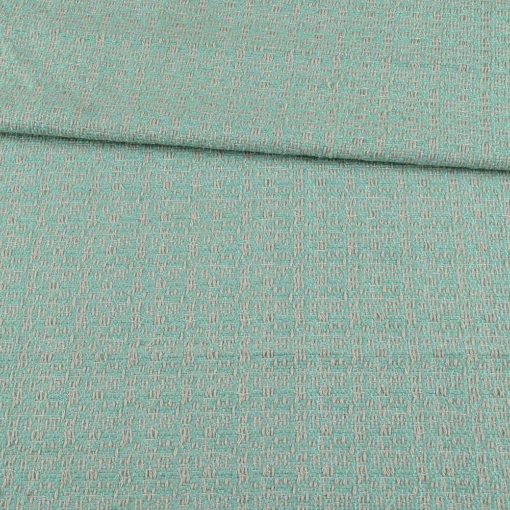 Рогожка костюмна бирюзово-сіра ш.148