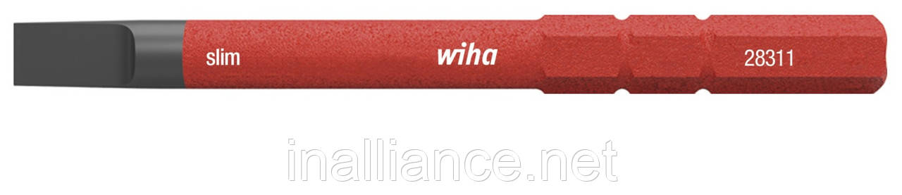 Біта 3.0 мм шліц SoftFinish electric slimBit Wiha 34579, фото 1