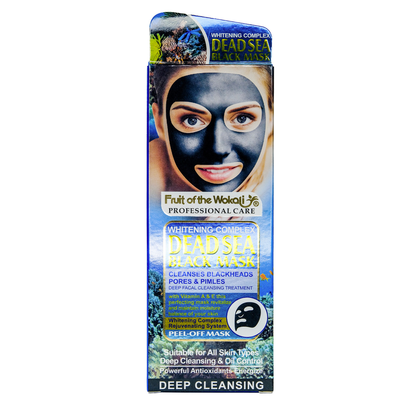 Маска пленка для лица Wokali Dead Sea Black Mask c водорослями WKL534 130 мл - фото 4 - id-p1474150639