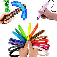 Пластик для 3д ручки PLA 20шт по 5м кольоровий Набір еко пластику для 3D ручок 1.75 мм 100м 20 мотків