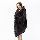 Теплий вовняний шарф 190х70см Синій, фото 3