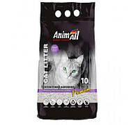 Белый бентонитовый наполнитель для кошачьих туалетов AnimAll Cat litter Premium Lavender 10 л.