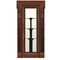 Межкомнатная дверь Casa Verdi Conte 5 из массива ольхи коричневая со стеклом