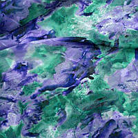 Шифон орари зеленый с фиолетовыми пятнами ш.150 (15936.077)
