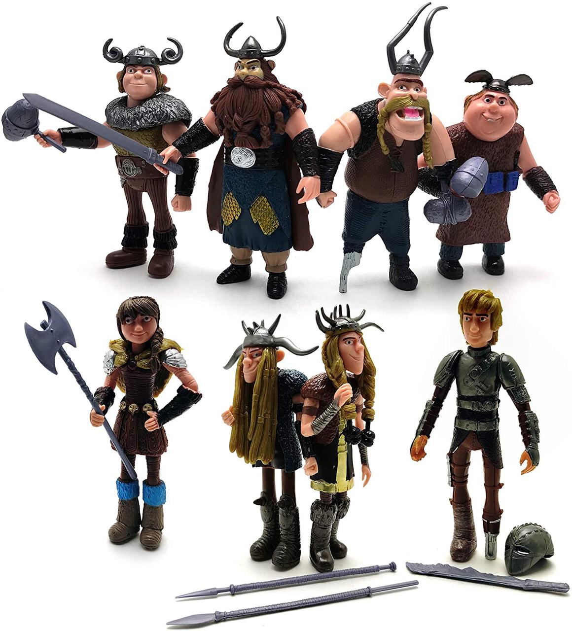 Набор фигурок "Как приручить Дракона" 8в1, 9 см - "How to train Dragon" action figure - фото 1 - id-p1370571289