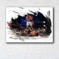 Картина на холсте Muhammad Ali vs Sonny Liston 50x65см SKL89-313695