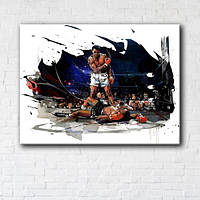 Картина на холсте Muhammad Ali vs Sonny Liston 75x100см SKL89-313696