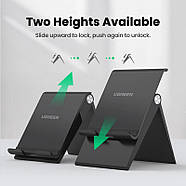 Телескопічна підставка для телефону прогумована  Ugreen Adjustable Portable Stand (чорна) LP247, фото 5