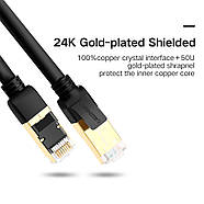 Мережевий кабель Ethernet патч-корд Ugreen Cat7 F/FTP 10Gb/s Lan Cable 15м (чорний) NW107, фото 3