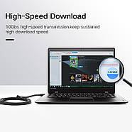 Мережевий кабель Ethernet патч-корд Ugreen Cat7 F/FTP 10Gb/s Lan Cable 15м (чорний) NW107, фото 4