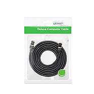 Мережевий кабель Ethernet патч-корд Ugreen Cat7 F/FTP 10Gb/s Lan Cable 15м (чорний) NW107, фото 11