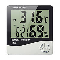 Термогігрометр гладy HTC-1 годинник будильник метеостанція