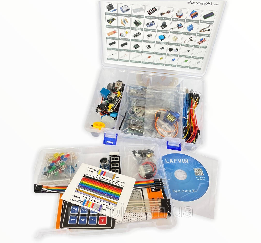 Навчальний конструктор великий набір Arduino Starter Kit SUPER Learning Kit UNO R3 CH340 з посібником CD