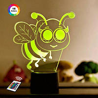 3D нічник "Пджілка Мая" (ВОЛІЧНЕ ЗОБРАЖЕННЯ)+ пульт ДК + мережевий адаптер + батарейки (3 ААА) 3DTOYSLAMP