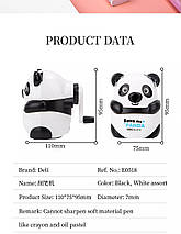 Чинка механічна Deli 0518 мікс пластик "Панда" з контейнером, Точилка дитяча, фото 4