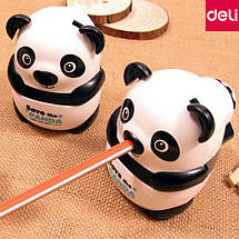 Чинка механічна Deli 0518 мікс пластик "Панда" з контейнером, Точилка дитяча, фото 3