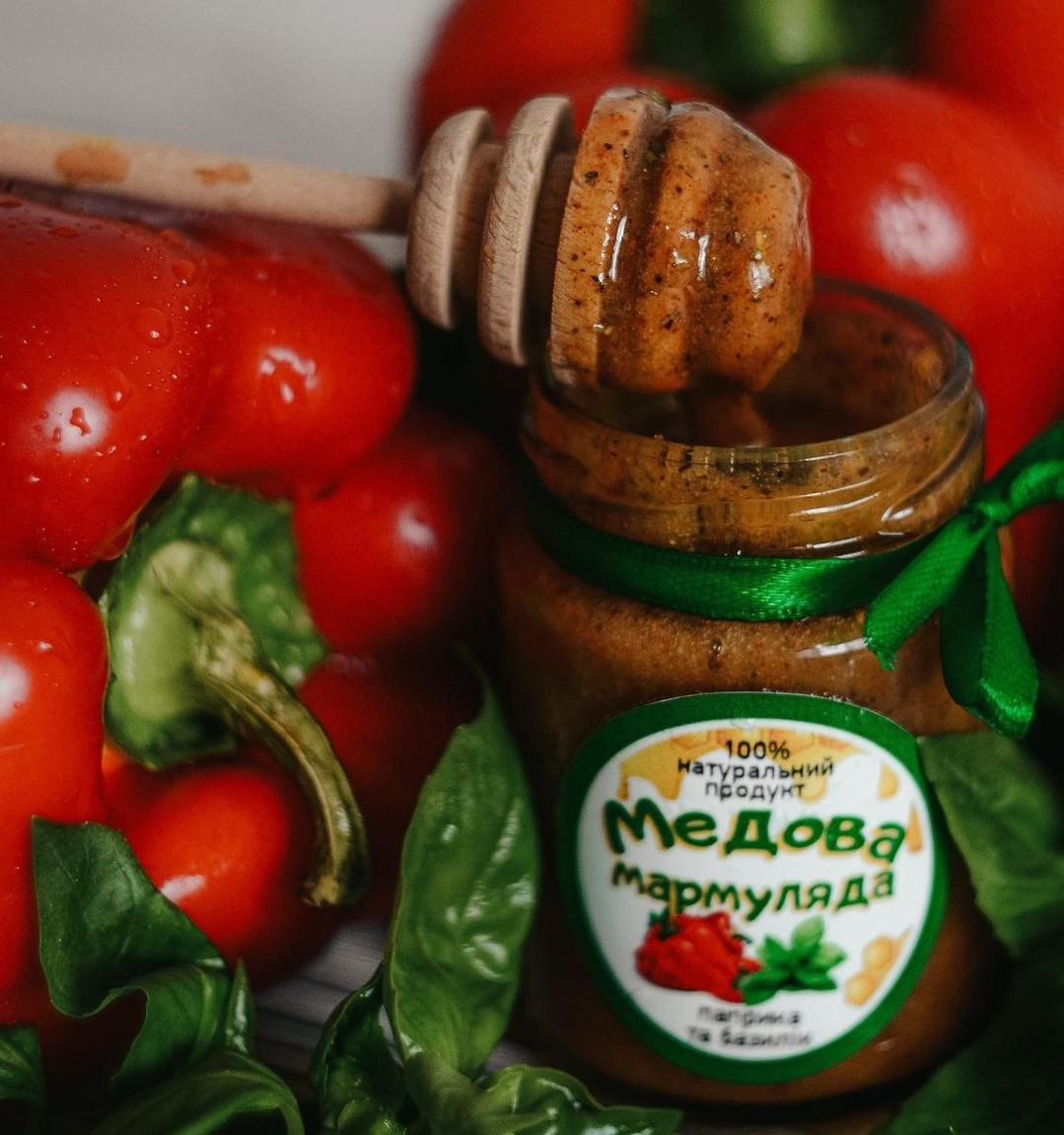 🥗 Медова мармуляда 100мл паприка і базилік, фото 1