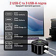Мережевий зарядний пристрій Promate PowerCube-PD80 Вт, 2хUSB-C + 3xUSB-A Black (powercube-pd80.black), фото 4