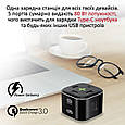 Мережевий зарядний пристрій Promate PowerCube-PD80 Вт, 2хUSB-C + 3xUSB-A Black (powercube-pd80.black), фото 3
