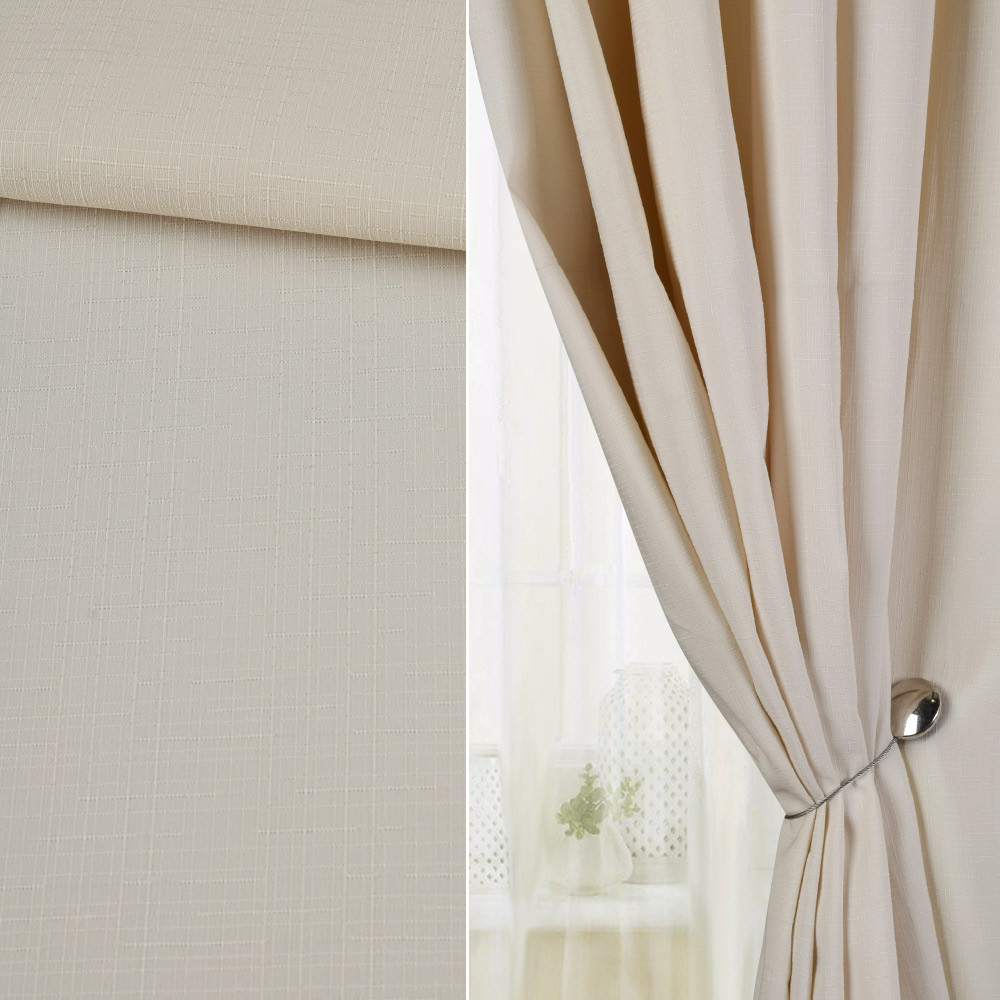 Льон інтер'єрний штрихи дрібні молочно-бежевий, ш.290