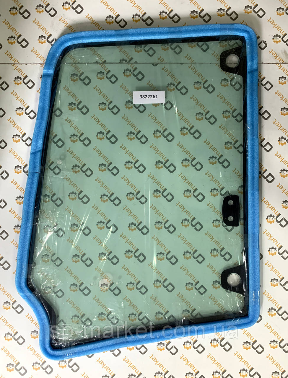 Скло дверей верхнє ліве CAT 428F2 382-2261 Гартоване, фото 1