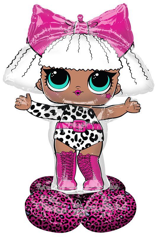 Аnagram 47" LOL Glam Diva Airloonz. Фольгована куля ходячrа Лялька ЛОЛ. В УП, фото 1