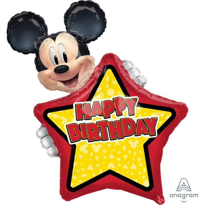 А 30" Mickey Mouse Forever B'day. Куля фольгована Мікі Маус З Днем народження — В ПЗ