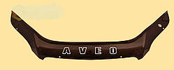 Дефлектор капота на Chevrolet Aveo 2008-2011 (х/б) "VT-52" Мухобійка на Шевролі Авео 2008-2011( х/б)