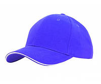 Бейсболка Brushed Cotton Cap with Trim Синий