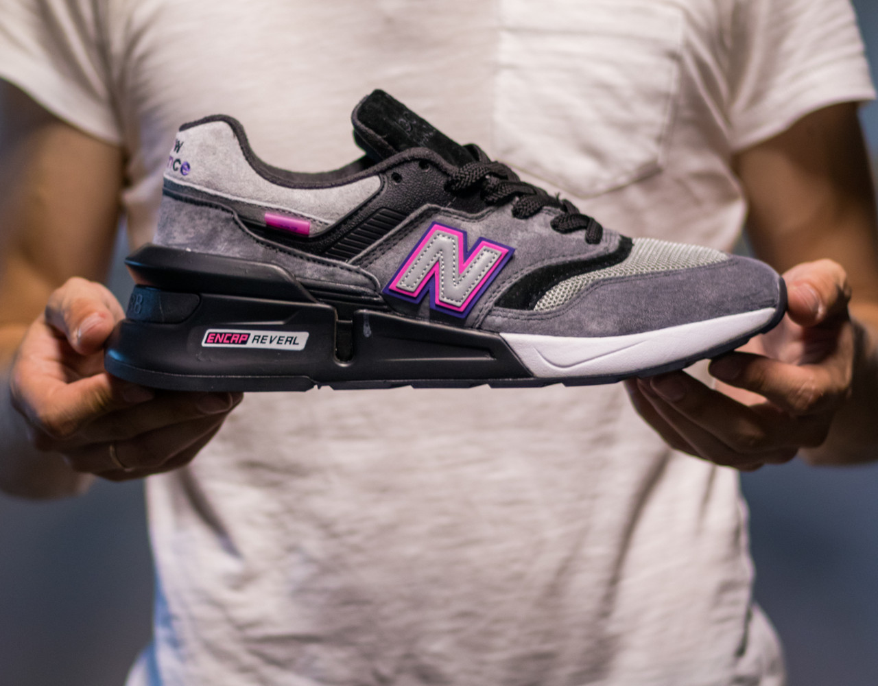 Кросівки чоловічі New Balance KITHxUnited Arrows & Sons x 997S Fusion Grey Black Pink Нью Баланс 997 Сірі
