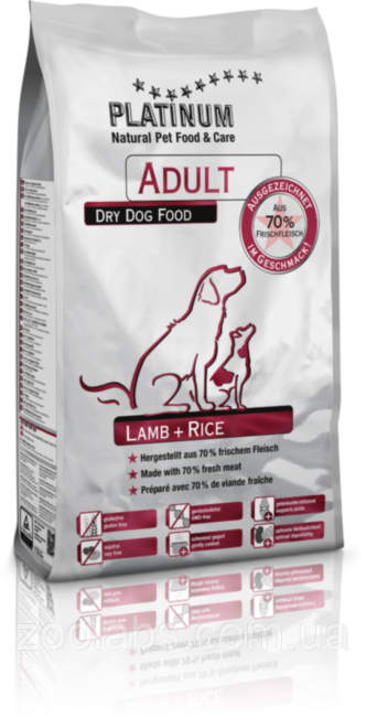 Корм Platinum для собак з ягням | Platinum Adult Lamb and Rice 10 кг