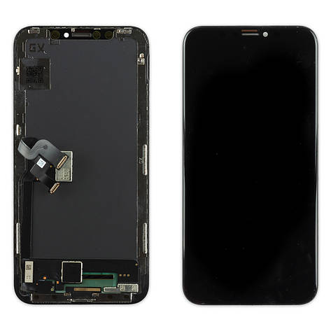 Дисплей APPLE iPhone X (AMOLED) (GX-SOFT) з чорним тачскріном, фото 1