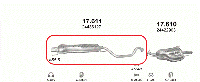 Резонатор (выхлопная система) OPEL ZAFIRA A 2.0 DTi (1995 см3) 99-02гг (Опель Зафира) турбодизель ( Y2.0DTH)