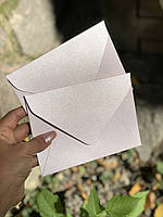 Подарочный конверт С6 из перламутровой бумаги Розовый кварц