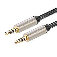 Кабель AUX 3.5 на 3.5 мм UGREEN 3м Hi-Fi Audio Cable Braid jack - jack аукс аудио шнур (черный) AV125