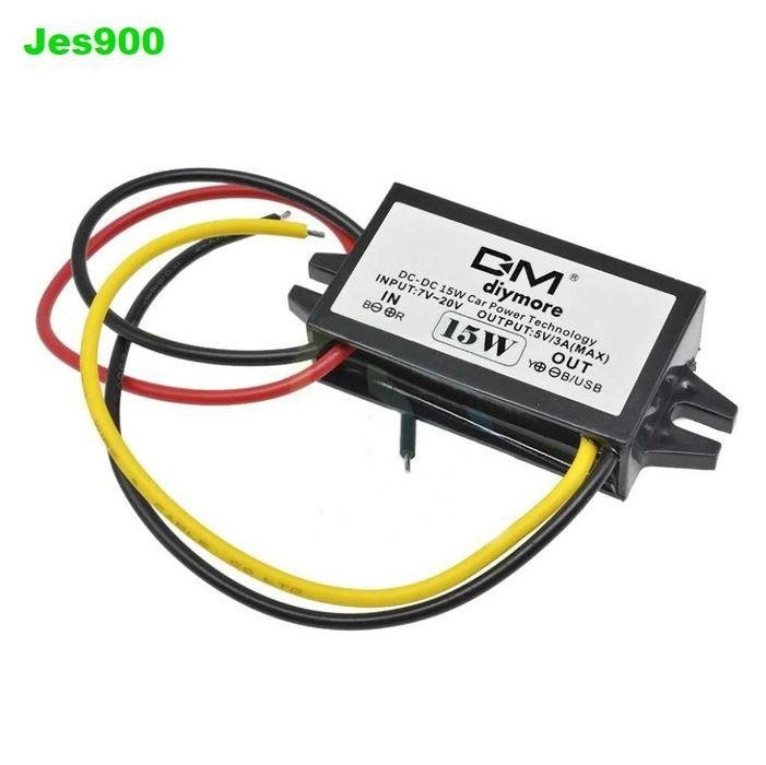 Автомобільний перетворювач з 12V в 5V 3A для зарядки телефону