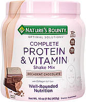 Протеин, Nature's Bounty Complete Protein & Vitamin Shake Mix с шоколадом (453g)